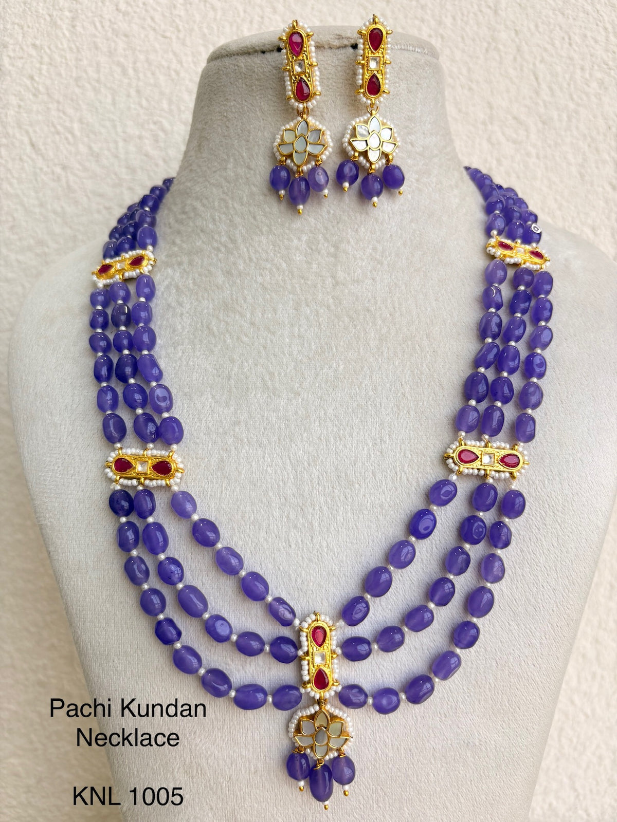 Handcrafted Gold Jadau Fusion Necklace