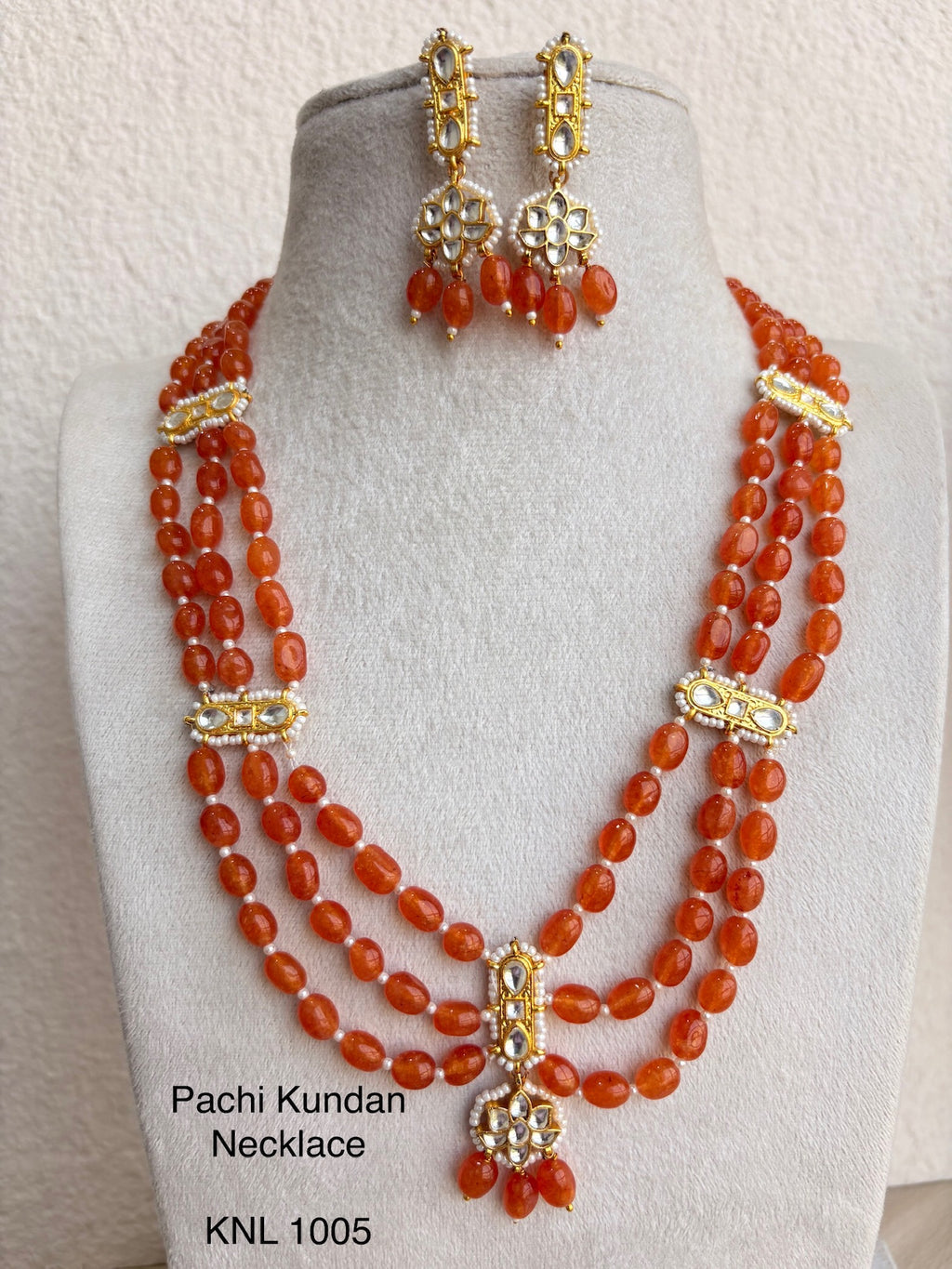 Handcrafted Gold Jadau Fusion Necklace