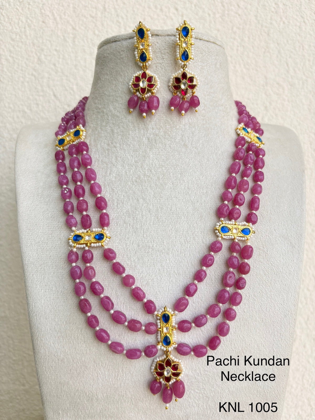 Handcrafted Gold Jadau Fusion Necklace
