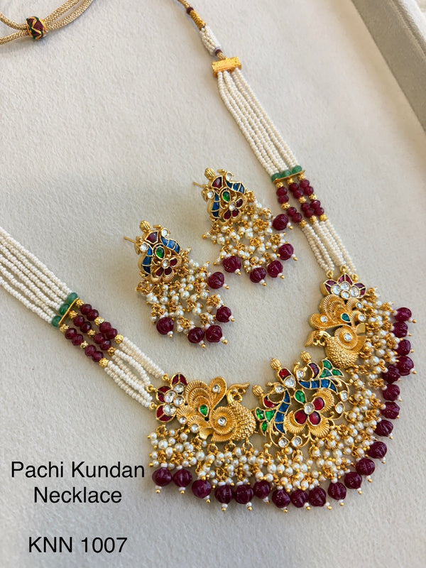 Handcrafted Gold Jadau Fusion Necklace