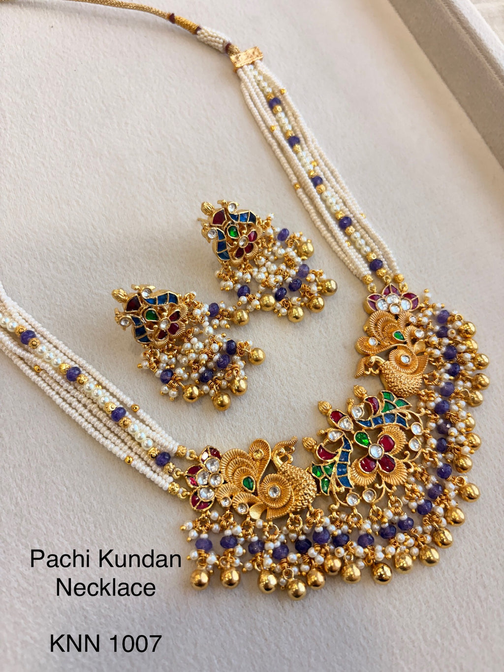 Handcrafted Gold Jadau Fusion Necklace