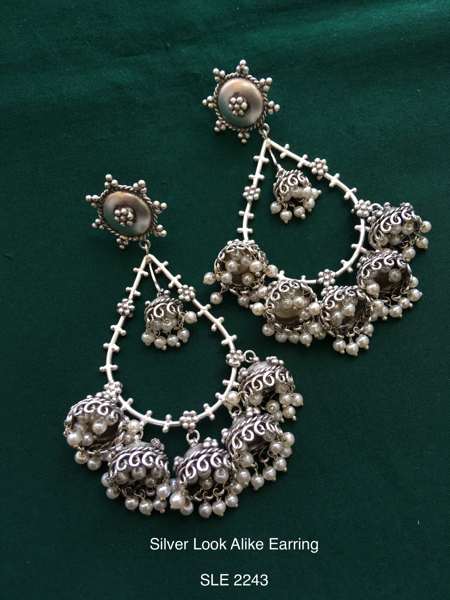 Antique silver tone bali