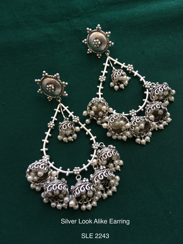 Antique silver tone bali